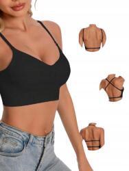 Shein Fekete Longline Melltartó Sima Merevítő Nélkül 2 Csomag M 1KA