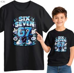  Gyerek Póló Fekete Roblox 67 Six Seven L 152 cm