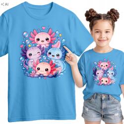  Gyerek Póló Kék Axolotl Aranyos Halak L 152 cm