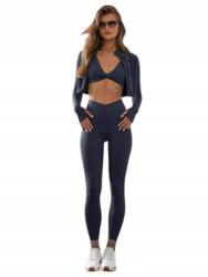 Shein Női Leggings Magas Derék Sima Szürke S 1EM