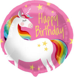 Folat Szülinapi lufi 18" 45cm Happy Birthday, Unicorn, Unikornis (LUFI991028)