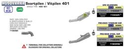 Arrow Exhaust Tobă finală ARROW GP2 pentru Husqvarna Svartpilen / Vitpilen 401 2018-2019, Oțel închis (Dark) (AR-71555GPI)