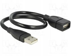 Delock Kábel; Usb 2.0; Usb A aljzat, USB A dugó; 0, 35m; fekete (83498)