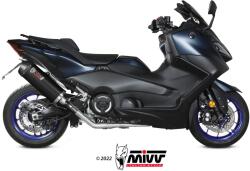  Sistem complet de evacuare MIVV Oval pentru Yamaha T-MAX 560 (2022-2024), oțel inoxidabil negru (Y.073.LVC)