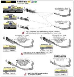 Arrow Exhaust Sistem complet de evacuare ARROW Competition pentru BMW M 1000 RR 2020-2024, Titan (AR-71204PTZ)