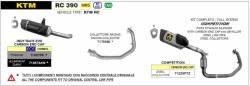 Arrow Exhaust Sistem complet de evacuare ARROW Competition pentru KTM RC 390 2022-2024, Titan (AR-71229PTZ)