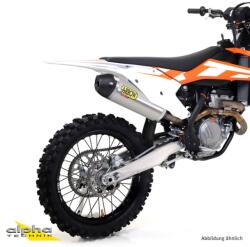 Arrow Exhaust Sistem complet de evacuare ARROW MX Competition pentru KTM 450 Rally 2011-2014, Titan (AR-75135TK)