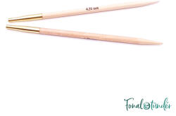 KnitPro Basix Birch - cserélhető fa körkötőtű fej - 4.5mm