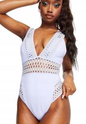 River Island Plus Size Egyrészes Fürdőruha Kék 46 Kwb