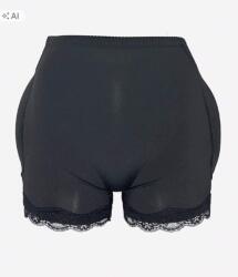 Shein Fekete Modellező Rövidnadrág Csipkés Díszítéssel 1DB