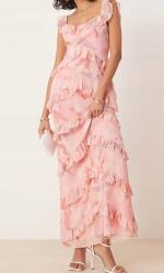 Pretty Lavish Koktél Maxi Ruha Glamour Nyitott Vállakkal 38
