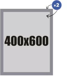 Profireklám 400x600 mm Kétoldalú mágneses plakátkeret - ezüst