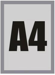 Profireklám A4 Mágneses plakátkeret - ezüst