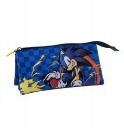  Sonic a sündisznó Sprint 3 rekeszes tolltartó 23 cm (JACEP2700002287)