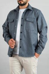  Férfi Ing Casual Kék Hosszú Ujjú Gombokkal 2XL 5GA (17681512/Indigo)