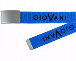  Kék textil öv- Giovani 120 ezüst fekete (Giovani_niebieski)