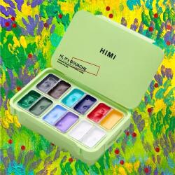 HIMI Twin Cup gouache festék készlet - 12 db, nature landscape, apple green