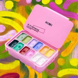 HIMI Twin Cup gouache festék készlet - 12 db, fresh botanic, pink