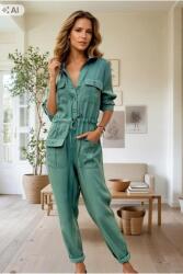  New Laviva Zöld Casual Overál Zsebekkel És Övvel 42 5IA (4434445056128)