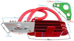 Moretti Radiator racire pentru moped, rosu (CHLMROLJOY000)