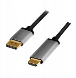 LogiLink DisplayPort kábel 4K/60 Hz, DP Hdmi alumínium 2m (4052792062090)