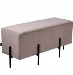 exito design Bársony kárpitozott puff bézs ülőfelület a hálószoba előszobájába Diva (EX-BH003/38)