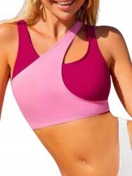 Shein Felső Rózsaszín Bikini Jelmez Úszáshoz Aszimmetrikus Xs Łhn