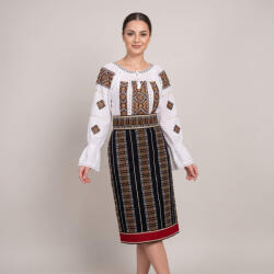 Ie traditionala Costum popular format din catrinta , brau si ie - Sandica 6