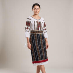 Ie traditionala Costum popular format din catrinta , brau si ie - Sandica 7