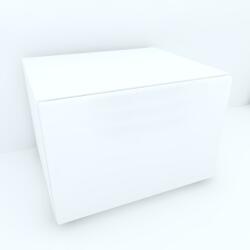 Spectral Mobila Armonia Comoda alba cu o usa cu sistem "PUSH TO OPEN" front MDF Alb Lucios Comoda