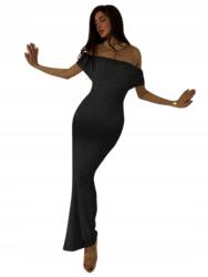 Shein Fekete Ruha Elegáns Maxi Nyitott Vállú 34 1JJ