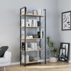 Adore Biblioteca Adore Profile cu 5 rafturi, Alb - Maro - Stejar, 73x172x35 cm (KTP-850-FF-1) Biblioteca