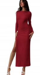 Shein Piros Ruha Elegáns Egyenes Kivágással Koktél 34 1HI