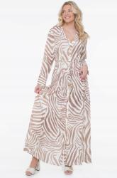 GUESS Hosszú Ruha Zebra Mintás Len Lyocell 42-ES