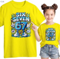  Gyerek Póló Sárga Roblox Six Seven Brainrot 67 2XS 104 cm
