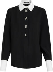 KARL LAGERFELD Cămaşă Contrast Collar B4W11010 998 black/white