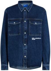 KARL LAGERFELD Cămaşă Klj Logo Denim Overshirt B4M16004 1nb visual washed blue