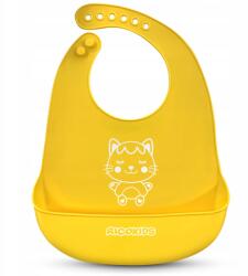 RicoKids Szilikon etető előke Ricokids sárga (700390)