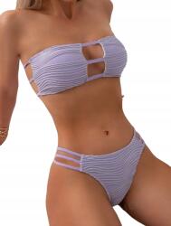 Shein Bikini Jelmez Úszáshoz Kétrészes Lila Egyenes Fej