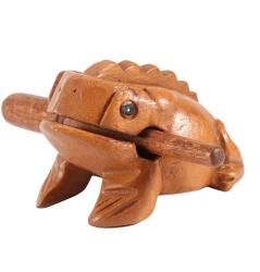  Asztali Figura Fa Béka Forma Szerencsét Hozhat 6.5CM (JYA01564)