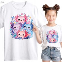  Gyerek Póló Fehér Axolotl Axolot Édes Halak 2XS 104 cm