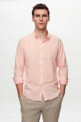  Férfi Ing Casual Rózsaszín Hosszú Ujjú Gallérral M 5GA (6HC02ORT63265/Pembe)