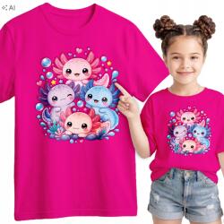  Gyerek Póló Rózsaszín Axolotl Axolot Édes Halak 2XS 104 cm