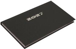 Realsystem Agendă de buzunar REALSYSTEM Carbon, alb, din oțel plat, 2027 (5711-81)
