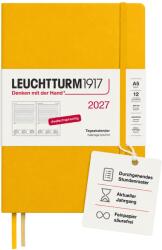 Leuchtturm1917 Calendar zilnic 2027 Medium (A5) - Germană, Floarea soarelui, 145 x 210 mm, ianuarie-decembrie (12 luni), 1 pagină pe zi, grilă orară 7: 00 a. m. - 22: 00 p. m. , copertă cartonată, hârtie de 80 g/m2 