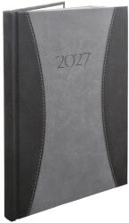 REALSYSTEM Agendă REALSYSTEM Premium A, format B/5, săptămânală, pagini galbene și gri, 2027 (9612-73)
