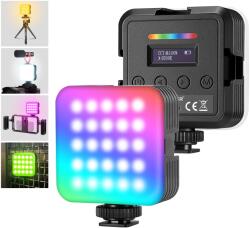 NEEWER Lumină video magnetică RGB NEEWER, pachet de 2, lumină LED RGB61 pentru cameră