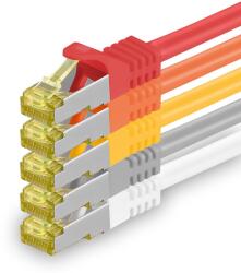 1aTTack. de Cablu de rețea Cat. 7 5m 5 culori 5 bucăți Cablu Ethernet Cat7 Rețea cablu LAN cablu brut 10 Gb s SFTP PIMF LSZH set cablu patch cu mufă Rj 45 Cat. 6a - 4251073616087