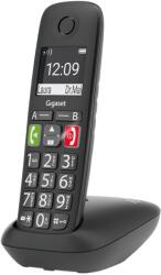 Gigaset E290 - Telefon fără fir pentru seniori fără robot telefonic cu butoane mari - butoane de apelare directă pentru numere importante, funcție de amplificare pentru ascultare foarte tare, negru [versiunea