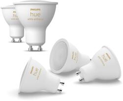 Philips White Ambiance GU10 Spot LED, pachet de 5 (400lm), becuri LED reglabile pentru sistemul de iluminat Hue cu lumină alb cald/alb rece, control inteligent al luminii prin voce și aplicație - 872110309083
